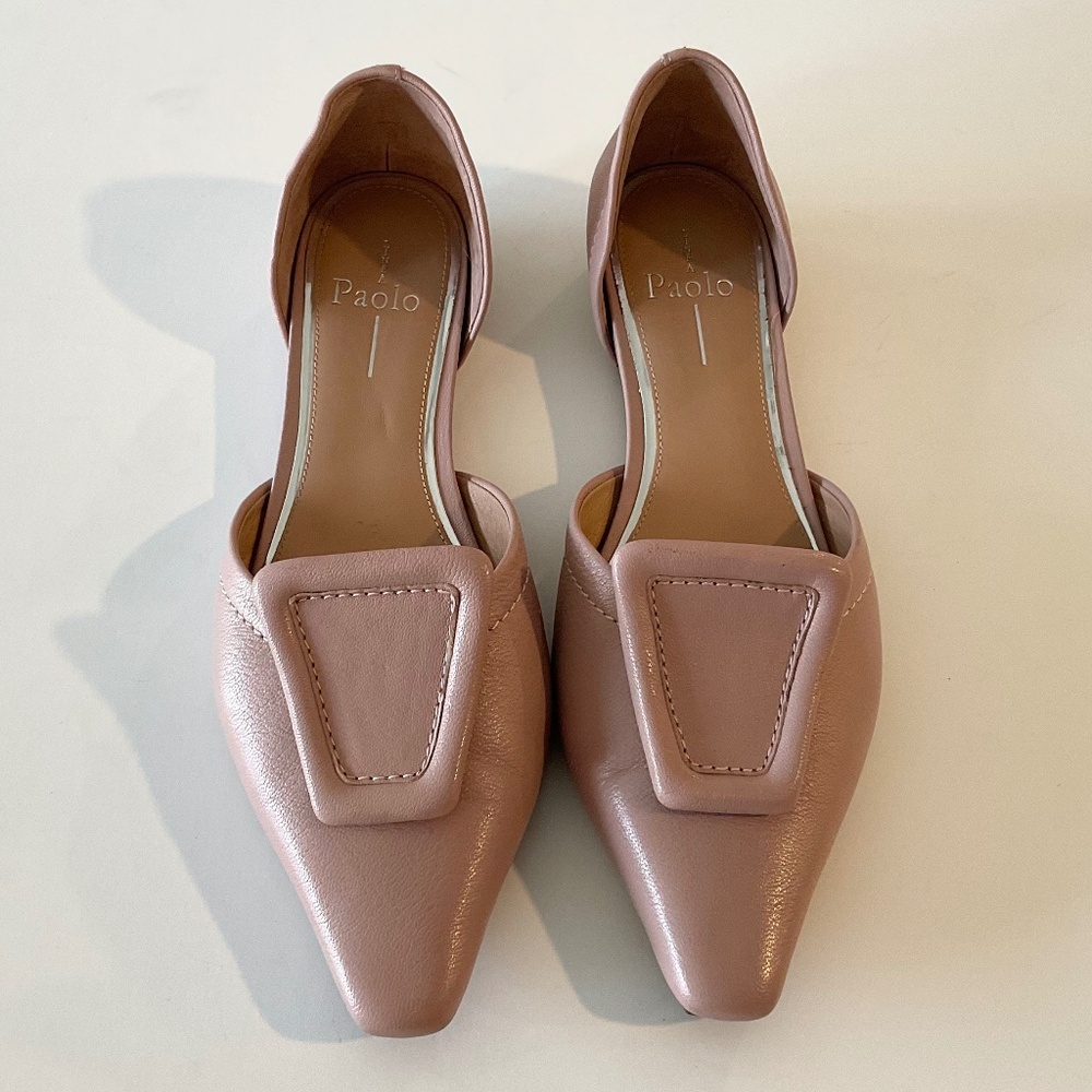 LINEA PAOLO Pointed Toe Leather Flats Size 7.5